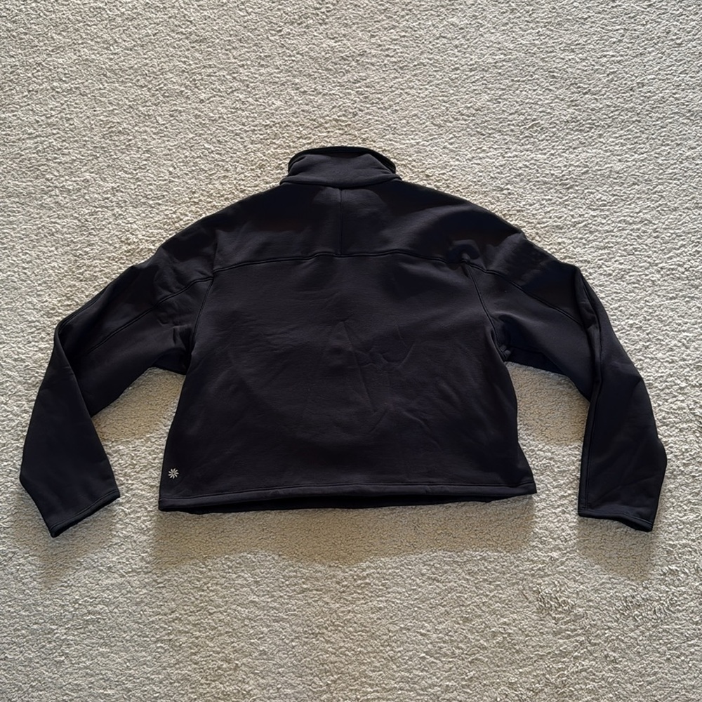 Athleta Altitude Fleece Lined 1/2 Zip Sweatshirt - Black - M - Picture 6 of 8